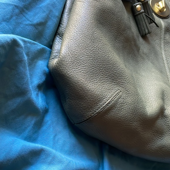 Coach Army Green Pebbled Leather Large Hobo Bag - Picture 3 of 12